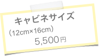 キャビネサイズ　（12cm×16cm）　　　　　5,500円